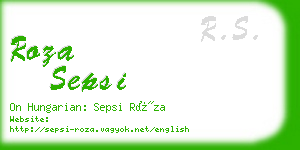 roza sepsi business card